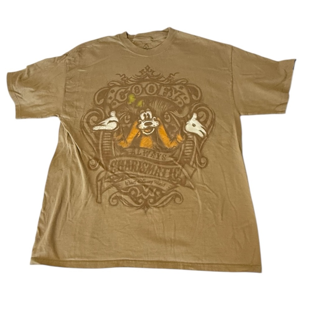 Walt Disney World by‎ Hanes Tan Goofy Graphic Short-Sleeve Tee